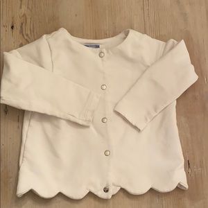 Jacadi white cardigan size 4
